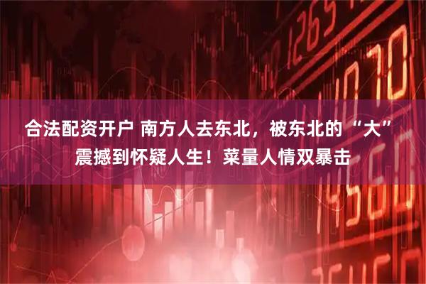 合法配资开户 南方人去东北，被东北的 “大” 震撼到怀疑人生！菜量人情双暴击
